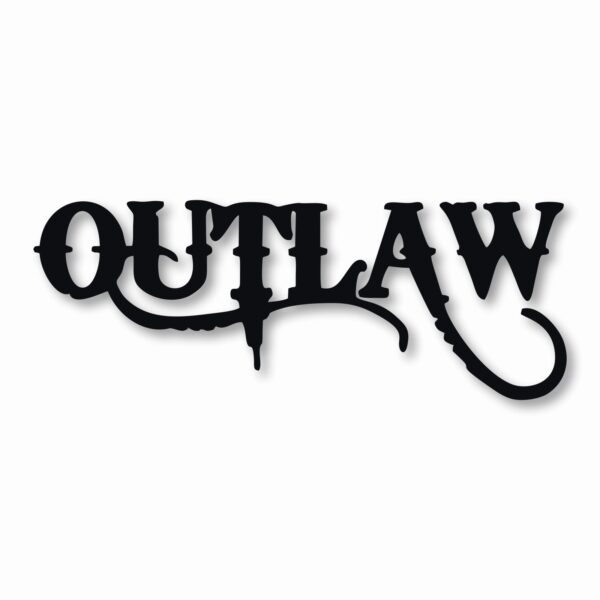 OUTLAW Car Truck Motorcycle Bumper - Vinyl Decal Sticker - CHOOSE Size & Color