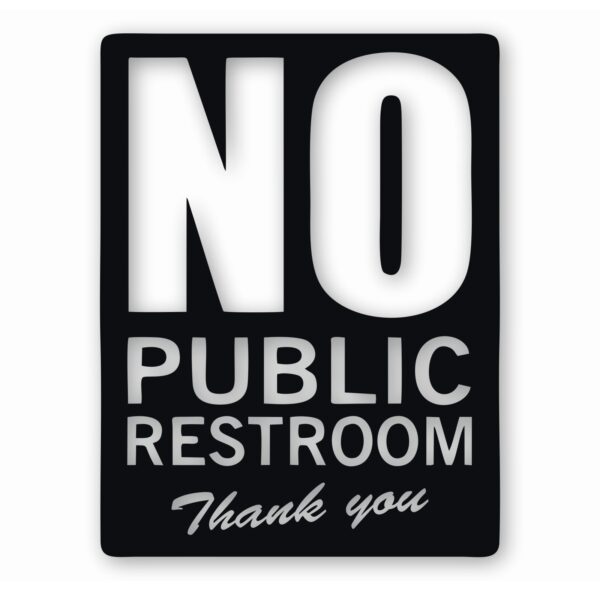 No Public Restroom Bathroom Business - Vinyl Decal Sticker - CHOOSE Size & Color