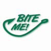 Bite Me! Fishing Fish Hook - Vinyl Decal Sticker - CHOOSE Size & Color