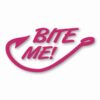 Bite Me! Fishing Fish Hook - Vinyl Decal Sticker - CHOOSE Size & Color