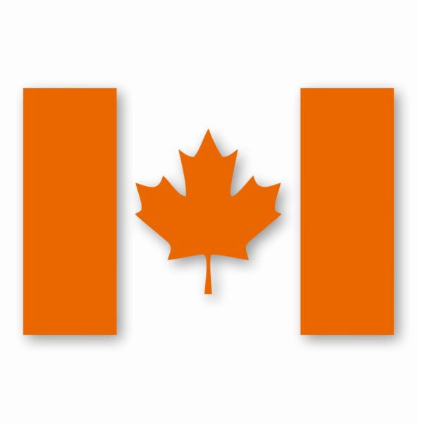 Canada Flag - Vinyl Decal Sticker - CHOOSE Size & Color