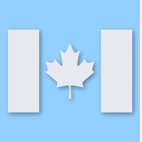 Canada Flag - Vinyl Decal Sticker - CHOOSE Size & Color