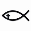 Jesus Fish Church God Religious - Vinyl Decal Sticker - CHOOSE Size & Color