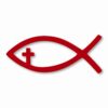 Jesus Fish Church God Religious - Vinyl Decal Sticker - CHOOSE Size & Color