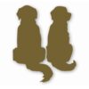 Two Golden Retriever Dogs Silhouette - Vinyl Decal Sticker - CHOOSE Size & Color