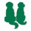 Two Golden Retriever Dogs Silhouette - Vinyl Decal Sticker - CHOOSE Size & Color
