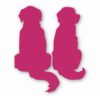Two Golden Retriever Dogs Silhouette - Vinyl Decal Sticker - CHOOSE Size & Color