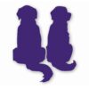 Two Golden Retriever Dogs Silhouette - Vinyl Decal Sticker - CHOOSE Size & Color