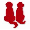Two Golden Retriever Dogs Silhouette - Vinyl Decal Sticker - CHOOSE Size & Color