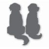 Two Golden Retriever Dogs Silhouette - Vinyl Decal Sticker - CHOOSE Size & Color