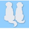 Two Golden Retriever Dogs Silhouette - Vinyl Decal Sticker - CHOOSE Size & Color