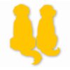 Two Golden Retriever Dogs Silhouette - Vinyl Decal Sticker - CHOOSE Size & Color