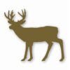 Buck Silhouette Deer Antlers - Vinyl Decal Sticker - CHOOSE Size & Color