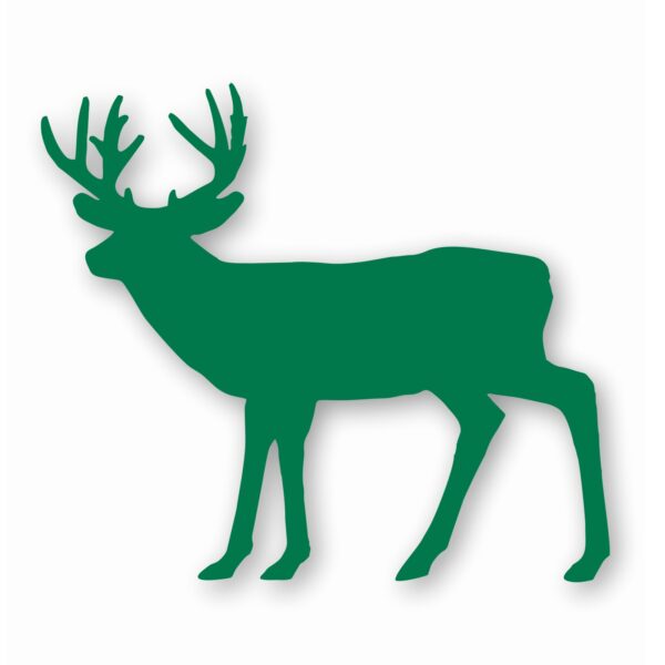 Buck Silhouette Deer Antlers - Vinyl Decal Sticker - CHOOSE Size & Color
