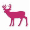 Buck Silhouette Deer Antlers - Vinyl Decal Sticker - CHOOSE Size & Color