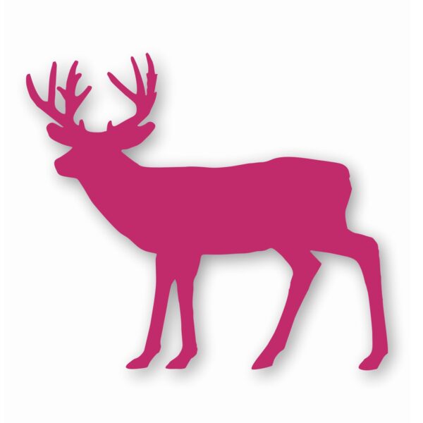 Buck Silhouette Deer Antlers - Vinyl Decal Sticker - CHOOSE Size & Color