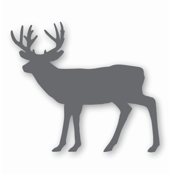 Buck Silhouette Deer Antlers - Vinyl Decal Sticker - CHOOSE Size & Color