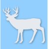 Buck Silhouette Deer Antlers - Vinyl Decal Sticker - CHOOSE Size & Color