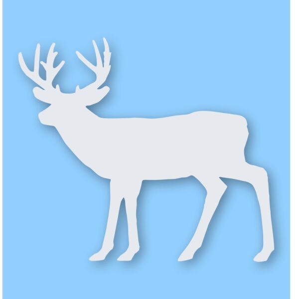 Buck Silhouette Deer Antlers - Vinyl Decal Sticker - CHOOSE Size & Color