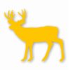 Buck Silhouette Deer Antlers - Vinyl Decal Sticker - CHOOSE Size & Color