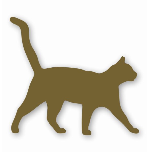 1015-GoldMetallic.jpg Cat Silhouette Pet Animal - Vinyl Decal Sticker - CHOOSE Size & Color