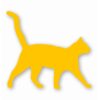 1015-Yellow.jpg Cat Silhouette Pet Animal - Vinyl Decal Sticker - CHOOSE Size & Color