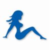 Mudflap Girl Silhouette Trucker  - Vinyl Decal Sticker - CHOOSE Size & Color