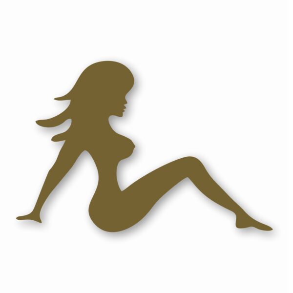 Mudflap Girl Silhouette Trucker  - Vinyl Decal Sticker - CHOOSE Size & Color