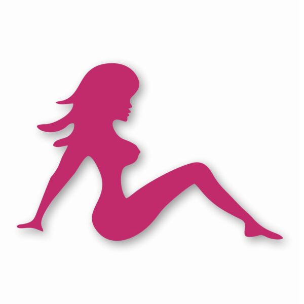 Mudflap Girl Silhouette Trucker  - Vinyl Decal Sticker - CHOOSE Size & Color