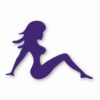 Mudflap Girl Silhouette Trucker  - Vinyl Decal Sticker - CHOOSE Size & Color
