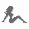Mudflap Girl Silhouette Trucker  - Vinyl Decal Sticker - CHOOSE Size & Color