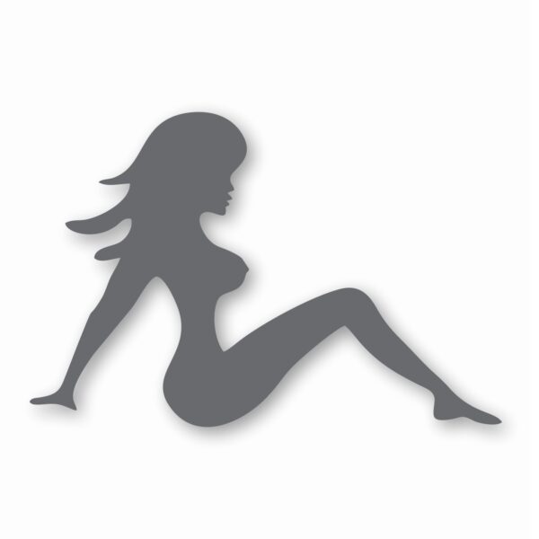 Mudflap Girl Silhouette Trucker  - Vinyl Decal Sticker - CHOOSE Size & Color