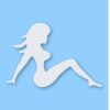 Mudflap Girl Silhouette Trucker  - Vinyl Decal Sticker - CHOOSE Size & Color