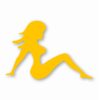 Mudflap Girl Silhouette Trucker  - Vinyl Decal Sticker - CHOOSE Size & Color