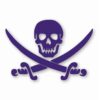 Pirate Skull Sword Crossbones - Vinyl Decal Sticker - CHOOSE Size & Color