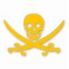 Pirate Skull Sword Crossbones - Vinyl Decal Sticker - CHOOSE Size & Color