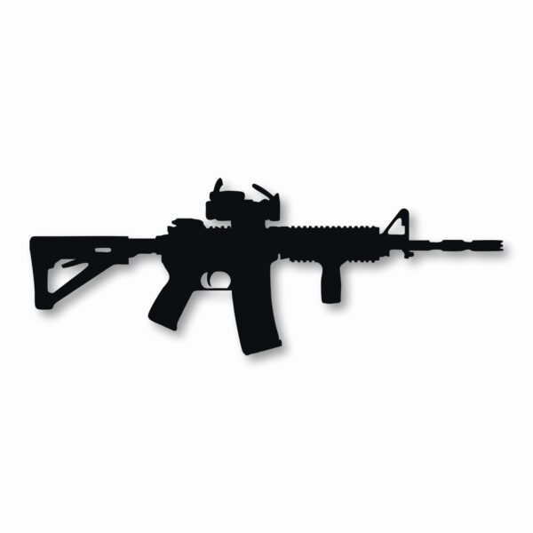 AR-15 Silhouette 2nd Amendment - Vinyl Decal Sticker - CHOOSE Size & Color