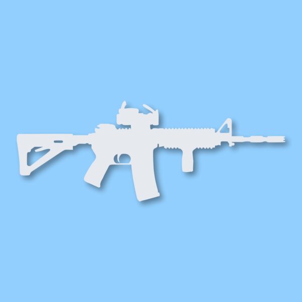 AR-15 Silhouette 2nd Amendment - Vinyl Decal Sticker - CHOOSE Size & Color