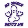 My Ownr Beats Me Penis Funny - Vinyl Decal Sticker - CHOOSE Size & Color