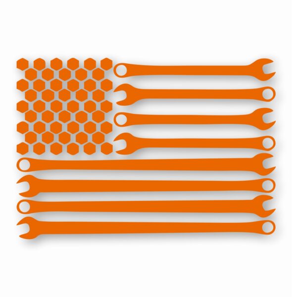 American Flag Wrenches Toolbox- Vinyl Decal Sticker - CHOOSE Size & Color