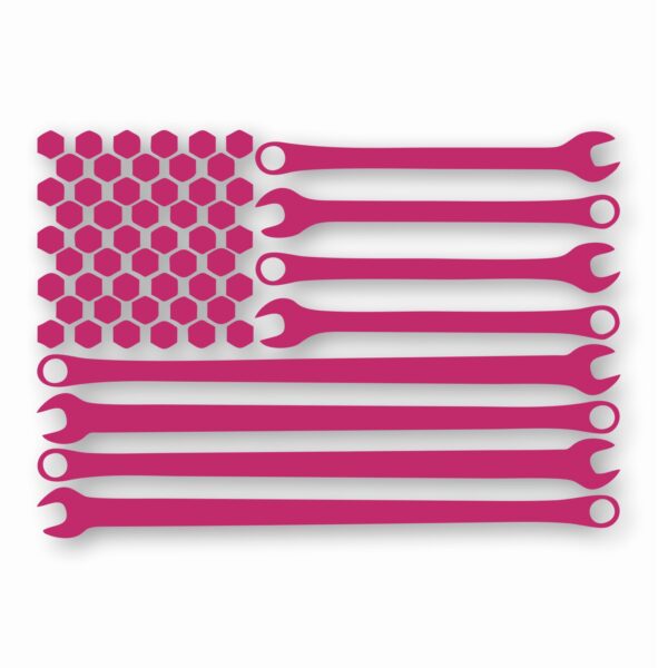 American Flag Wrenches Toolbox- Vinyl Decal Sticker - CHOOSE Size & Color