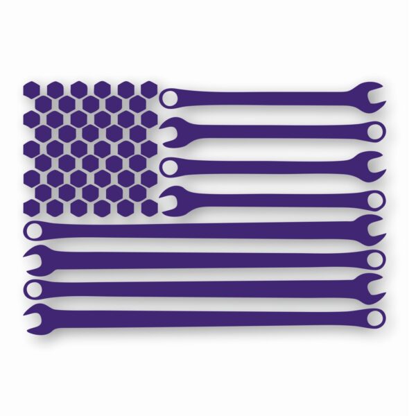 American Flag Wrenches Toolbox- Vinyl Decal Sticker - CHOOSE Size & Color