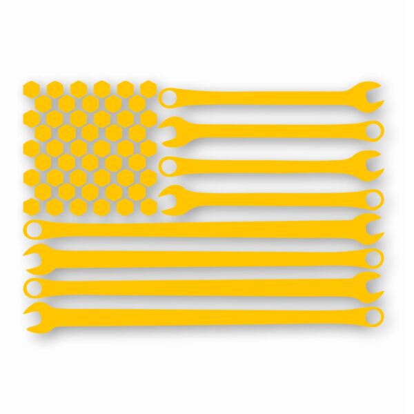 American Flag Wrenches Toolbox- Vinyl Decal Sticker - CHOOSE Size & Color