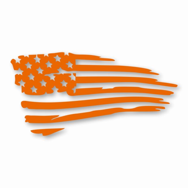 American Flag Tattered USA - Vinyl Decal Sticker - CHOOSE Size & Color