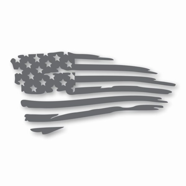 American Flag Tattered USA - Vinyl Decal Sticker - CHOOSE Size & Color