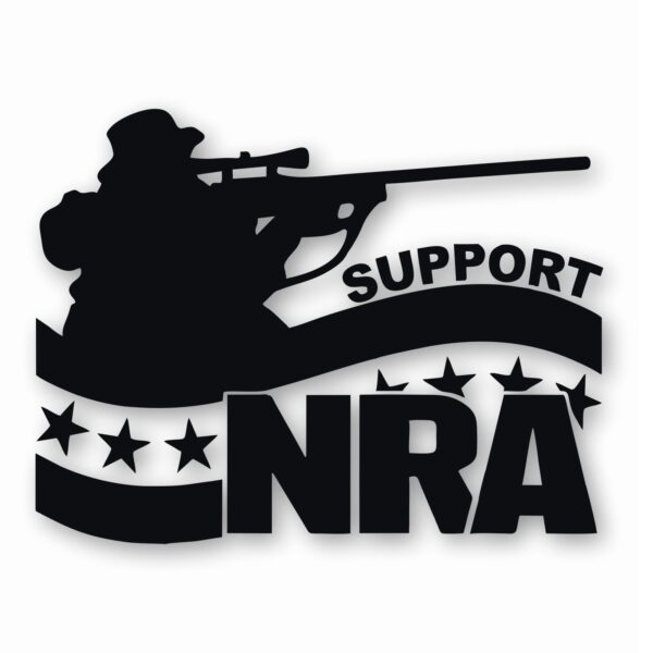 NRA Guy Rifle Support 2nd Amendmen t- Vinyl Decal Sticker - CHOOSE Size & Color