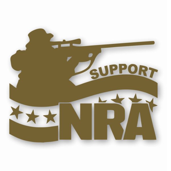 NRA Guy Rifle Support 2nd Amendmen t- Vinyl Decal Sticker - CHOOSE Size & Color