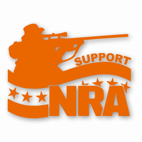 NRA Guy Rifle Support 2nd Amendmen t- Vinyl Decal Sticker - CHOOSE Size & Color