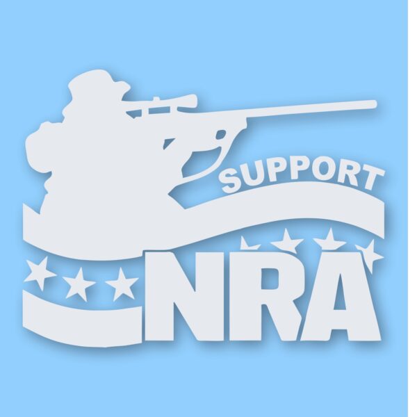 NRA Guy Rifle Support 2nd Amendmen t- Vinyl Decal Sticker - CHOOSE Size & Color