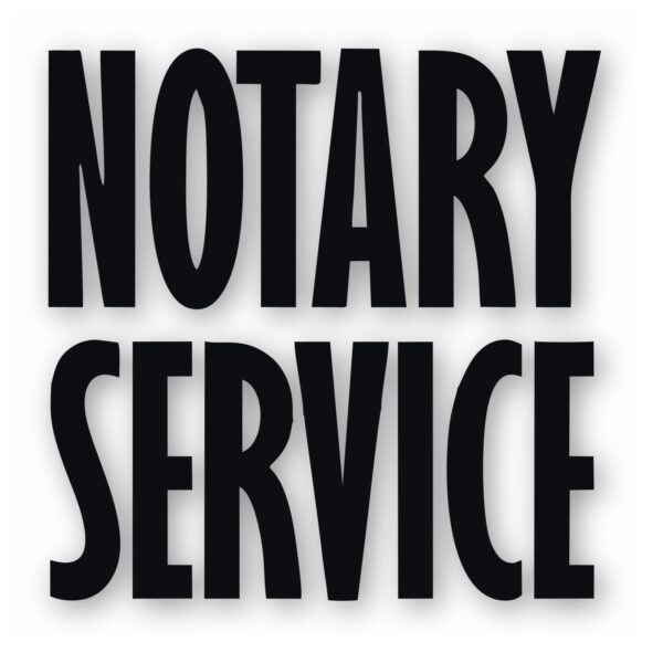 Notary Service Business Store - Vinyl Decal Sticker - CHOOSE Size & Color